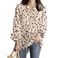 thumbnail image 1 of LilyLLL Plus Size S-5XL Womens Boho Floral Long Sleeve Drawstring Blouse Shirt Tops, 1 of 4