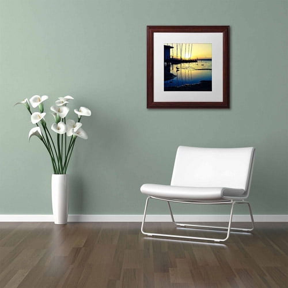 Trademark Fine Art "Sunset Conversations" Canvas Art by Beata Czyzowska Young White Matte, Wood Frame