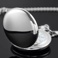 thumbnail image 5 of Minzimin Smooth Pocket Watch Alloy Steel Quartz Roman/Arabic Numerals with 37cm Chain for Father's Day Xmas Best Gifts, 5 of 7