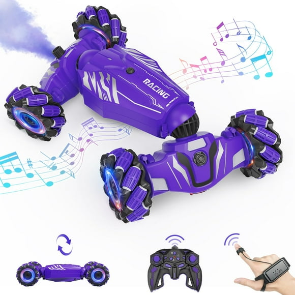 Coche de acrobacias RC Dysaim con sensor de gestos 4WD con luces y música