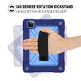 thumbnail image 3 of Dteck Cover for iPad Pro 11 2nd Gen 2020 with Screen Protector, Heavy Duty Full-Body Hybrid Rugged Case with 360 Degree Rotating Kickstand Hand Strap, Navy/Blue, 3 of 7