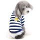 thumbnail image 2 of Suéteres de lana a rayas súper suaves para perros pequeños, abrigos de invierno para mascotas, gatos, cachorros, ropa cálida, disfraz de Navidad, sudadera chihuahua (azul M) BRI Rojo Verde, 2 of 5