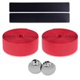 thumbnail image 3 of KINGOU EVA Red Road Bike Handlebar Tape Wraps with Bar Plugs - 2PCS Per Set, 3 of 4