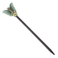 thumbnail image 4 of Miangastore Flower Hairpin Cloth Green 1Pc 7.5X1.2X0.4In, 4 of 9