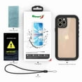 thumbnail image 3 of Dteck Apple iPhone 12 Pro Max 6.7 Inch Waterproof Case, Built-in Screen Protector IP68 Underwater Full Body Seal Cover Clear Sound Anti-Scratch Heavy Duty Waterproof Cover, Black, 3 of 9