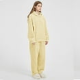 thumbnail image 6 of jtjvou 2 Piece Lounge Sets for Women Fuzzy Fleece Pajamas, Cute Bear Ear Hoodies with Long Pants Matching Sleepwear Outfits Yellow L, 6 of 6