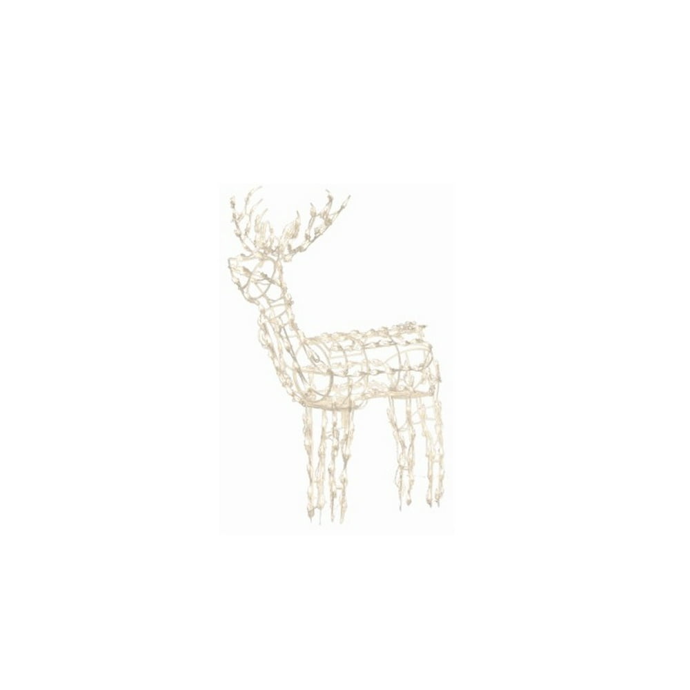 48&quot; Lighted and Animated Standing Buck Deer Christmas Outdoor