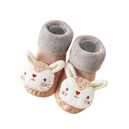 

2 Years Old Boy Shoes Autumn And Winter Children Toddler Boys And Girls Socks Floor Sports Shoes Non Slip Plush Warm And Comfortable Cute Cartoon Animal Pattern Nautical Baby Girl Shoes