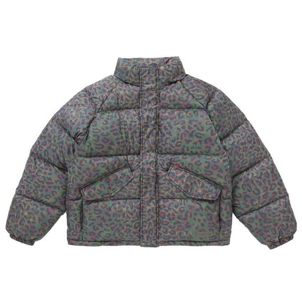 Supreme Men's 700-Fill Down Lightweight Puffer Jacket Leopard