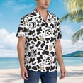 thumbnail image 2 of Cauagu Cow Print Hawaiian Shirt for Men,Casual Short Sleeve Button Down Shirts Summer Beach Men's Regular-Fit Short-Sleeve Print Shirt -X-Large, 2 of 6