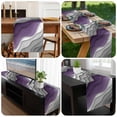 thumbnail image 6 of Purple Grey Ombre Table Runner 60 Inches Long, Modern Geometric Abstract Aesthetics Cream Kitchen Coffee Dining Table Decoration for Home Party Birthday Wedding Home Decor 13x60 Inches, 6 of 8