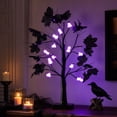 thumbnail image 2 of 2026 USB Battery Powered Light Up Table Tree, Black Artificial Decorative Tree with LED Ornament Lights, 60cm Spooky Halloween Desktop Centerpiece for Indoor Holiday Decor, 2 of 6