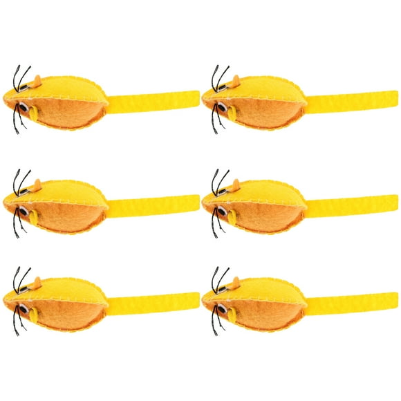 KAKOWELY 6 juguetes de peluche suaves para gatos y ratones.