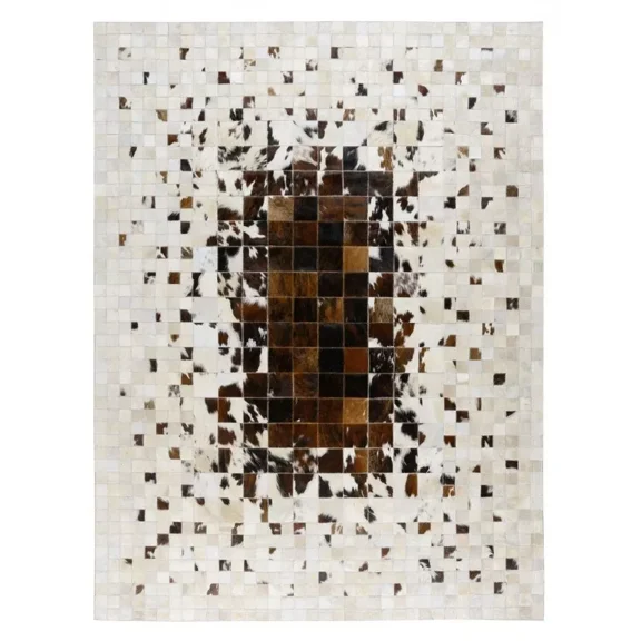 Natural Cowhide Patchwork Rug Area Rugs Hallway Living Room Handmade MBM Carpet Home Decor Cow Skin Rug Multi Color Export Quality