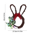 thumbnail image 2 of Easter Wreath For Front Door 18.9 in Bunny Shaped Plastic Spring Decoration With Multicolor Design, 2 of 6