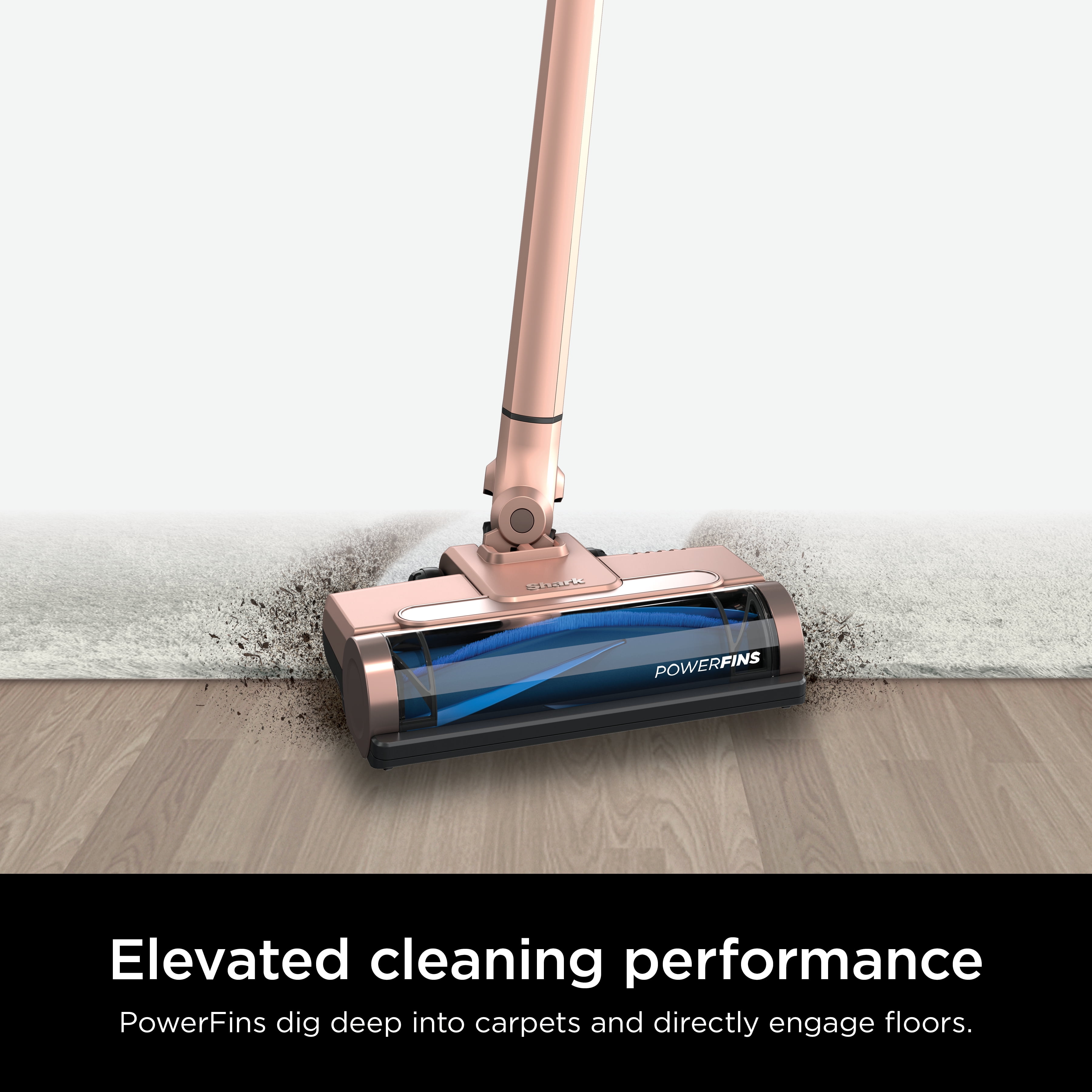 Shark WANDVAC Pet Cordless Stick Vacuum, PowerFins, Charging Base, Detachable Handvac,16.5 Mins Run Time, WS642RG Rose Gold