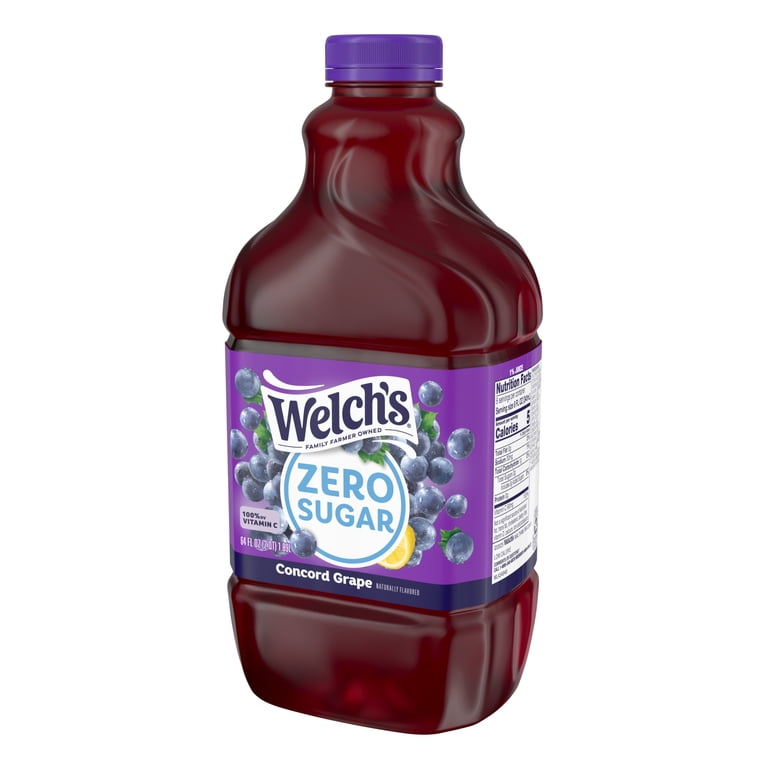 Welch's Concord Grape Zero Sugar Drink, 64 fl oz Bottle - Walmart.com Welch's Concord Grape Zero Sugar Drink, 64 fl oz Bottle - Walmart.com