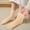 2B#Beige, variant on Women's Massage Bottom Stockings with Wide Neck Design Soft Absorbent Fabric Anti Slip Comfort Middle Tube Socks for Everyday Comfort