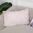thumbnail image 3 of Gustave Soft Faux Fur Pillows Case, Luxury Decoration Plush Cushion Cover for Car Home Sofa Bedroom 12 x 20 Inches Throw Pillow Cover "Pink Ombre, 1 PCS", 3 of 8