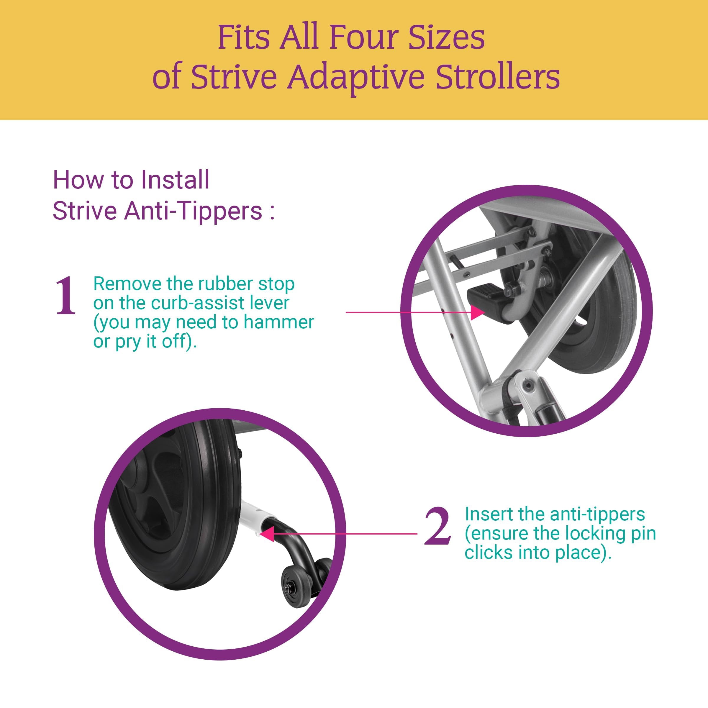 Ziggo ST8804 Anti Tippers for Stroller