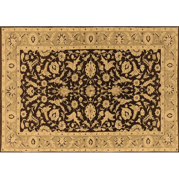 Ahgly Company Indoor Rectangle Oriental Brown Traditional Area Rugs, 4' x 6'