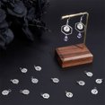 thumbnail image 2 of 1 Box 24Pcs 6 Styles 304 Stainless Steel Charms with Jump Ring Flat Round with Ohm/Aum Charm Stainless Steel Color 14x12x1.1mm Hole: 3mm 4pcs/style, 2 of 5