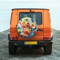 thumbnail image 6 of Naloa Surreal Seafood Extravaganza PVC Leather Spare Tire Wheel Cover Spare Tire Cover, for Car Truck SUV Camper Trailer Universal Fit(14-17in)-17 inch, 6 of 6