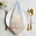 thumbnail image 2 of Blue Brown Ombre Coastal Cloth Napkins, Sea Nautical Summer Beach Starfish Coral Washable and Reusable Dinner Napkins Set of 2, Table Napkin for Kitchen Party Birthday Wedding Hotel 20"x20", 2 of 9