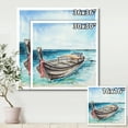 thumbnail image 4 of Designart ' Little Boat At The Lake Shore ' Nautical & Coastal Canvas Wall Art Print, 4 of 4