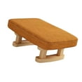 thumbnail image 1 of Taburete pequeño otomano de madera, cómodo y pequeño banco para cambiar zapatos. Naranja, 1 of 9