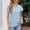11-Sky Blue, variant on SELONE Peplum Tops for Women Ruffle Short Sleeve Tops Blouses Regular Fit T Shirts Pullover Tops Tees Tops Solid T-Shirts V Neck Tops Blouses T Shirts Easy Care Soft Breathable Pullover Tops Pink L