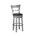 thumbnail image 2 of Alpine Grey 30"H Swivel Wood Barstool with Cushion Seat (Set of 2), 2 of 2