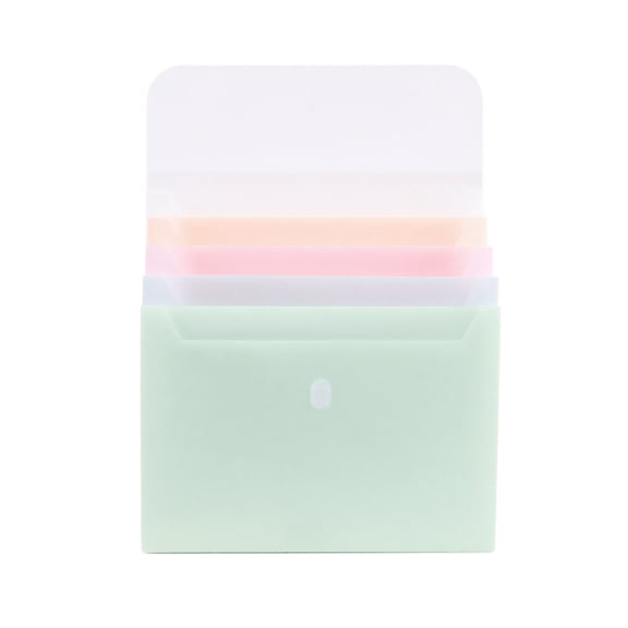 Expanding File Folder, 5 Pockets Accordion Style Colored Tabs, Portable Plastic Organizer for Document Classification, Home Bills, Filing