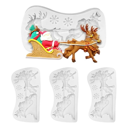 

Vokewalm 4PCS Christmas Baking Mould Silicone Cooking Accessories