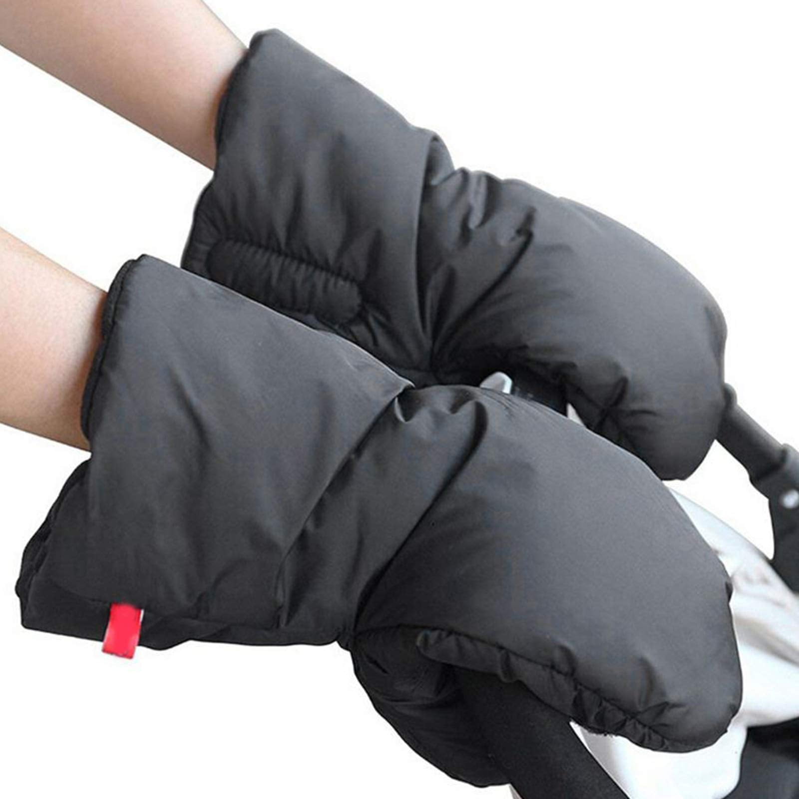 Winter Anti-Freeze Stroller Mittens, Waterproof Warm Extra Thick HandMuff for Stroller Accessories, Waterproof Winter Stroller Gloves Hand Muff Warmers, Black