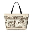 thumbnail image 2 of Balery Cows On The Farm Beach Travel Bag - Water-Resistant, Large Capacity Lightweight Tote with 7 Pockets for Women and Men - Perfect for Beach, Pool, Gym, and Travel, 2 of 7