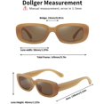 thumbnail image 5 of Gafas de sol rectangulares para mujer, gafas de sol de moda retro UV, 5 of 5