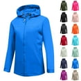 thumbnail image 1 of Wiyuqeen Veste de Pluie Légère Imperméable à Capuche pour Femmes, Fermeture Éclair Complète, Imperméable de Randonnée avec Poches, P-TTTG, 1 of 6