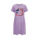 thumbnail image 5 of Camisón corto de talla grande para mujer, camisón de manga corta con estampado de pecho a la moda, camisón para mujer, 5 of 7