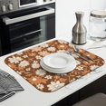 thumbnail image 3 of Foldable Microfiber Dish Drying Pad with Daisy Print for Kitchen Counter Absorbent Floral Rack Mat Spring Summer 16x18 Inch, 3 of 7