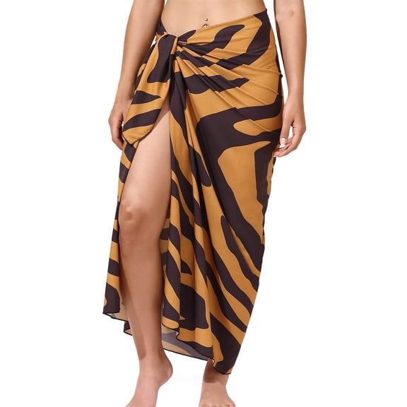 DHFJKG Sarong Cover Up For Women Chiffon Beach Wrap Long Skirts Bikini Coverups For Swimwear
