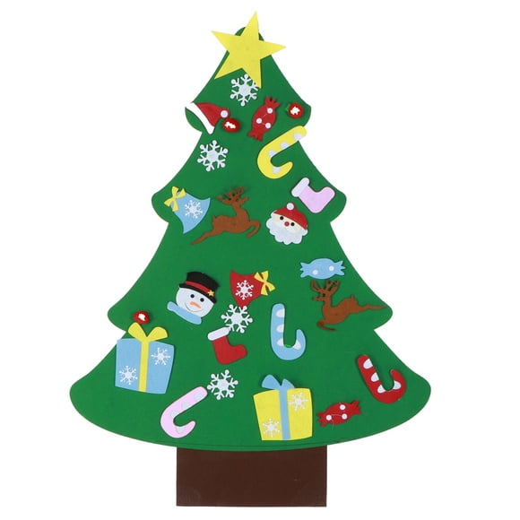 Árbol de Navidad de bricolaje, árbol de Navidad de fieltro de bricolaje, decoración navideña, árbol de Navidad de fieltro probado profesionalmente Jadeshay A