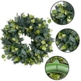 thumbnail image 6 of 18" Artificial Eucalyptus Wreath for Front Door Christmas Wreath Green Leaf Wreath for Window Wedding Decor Home Porch Farmhouse Patio Garden Decor, 6 of 6