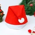 thumbnail image 5 of XUYAN 20 Pack Santa Red Hat Short Plush with White Non Woven Fabric Christmas Hat Santa Hat for Adults Fabric Christmas Hats for Holiday Event, 5 of 7
