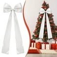 thumbnail image 2 of 4 Ft Oversized White Bow Decoration – Large Elegant Cloth Bows for Wedding Backdrops, Christmas Tree Toppers, Baby Shower, Birthday Party Wall Décor & Event Decorations, 2 of 4