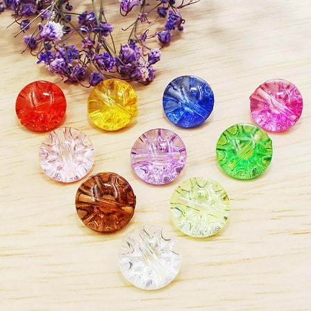 QIFULL Crystal Buttons For Clothing Clear Blue 50Pcs 1.4In