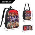 thumbnail image 4 of 17IN Wres-Tler W-W,E Backpack with Insulated Lunch Box Pencil Case 3PCS Laptop Bookbag Set, 4 of 8
