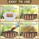 thumbnail image 4 of 4 Pack 24 Inch Trough Coconut Liners, Natural Coconut Liners for Wall Planter, Window Basket Deck Ra, 4 of 5