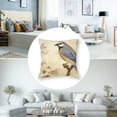 thumbnail image 5 of Acheng Vintage Ink Painting Blue Bird Robin and Flower Throw Pillow Cover Case Cushion Cover for Couch Sofa Home Decoration Square Pillowcase,Set of 2 White(Two Side print) 12x12in, 5 of 7
