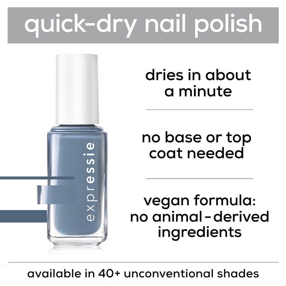 essie Expressie Quick Dry 8 Free Vegan Nail Polish, Vibrant Purple, 0.33 fl  oz Bottle | Nagellacke